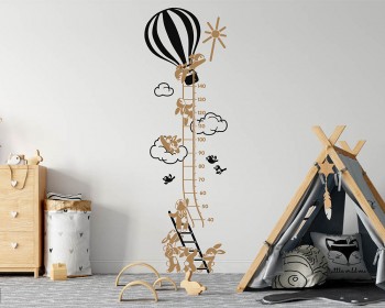 Growth Chart with Rabbits Climbing the Ladder